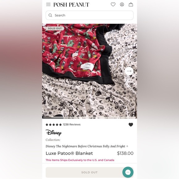 Posh Peanut Luxe Patoo Bamboo Blanket - Disney NBC, Folly and Fright - Picture 4 of 9